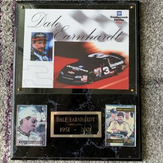 Nascar Dale Earnhardt Goodwrench Commemorative Racing Card Holder Plaque