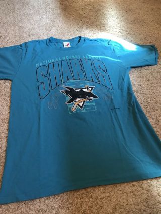 San Jose Sharks Vintage 1993 Shirt Single Stitch Large