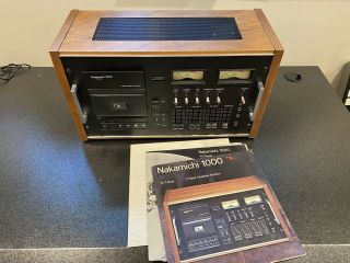 Nakamichi 1000 Tri - Tracer Tape Deck With Manuals