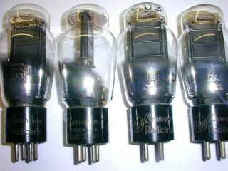 Rca Cunningham Single Plate 2a3 Power Triodes X4 - Closely Matched Rare