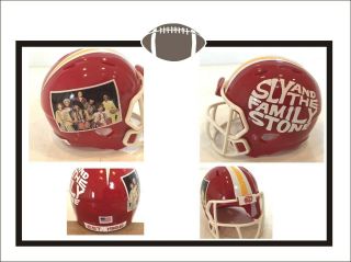 Custom " Sly And The Family Stone " The Band Concept 2 " Pocket Pro Football Helmet