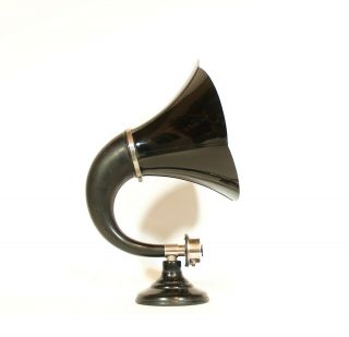 1925 Burns Radio Horn Speaker w/Excellent,  Undamaged Pyralin Bell Great 3