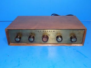 The Fisher Master Control 30c Mono Tube Preamp Preamplifier With Cabinet 30 - C