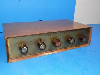 THE FISHER MASTER CONTROL 30C MONO TUBE PREAMP PREAMPLIFIER WITH CABINET 30 - C 2