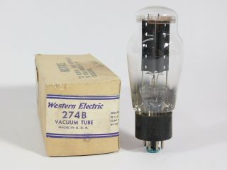Western Electric 274b Rectifier Vacuum Tube Vintage 1942 Nos W/ Engraved Base