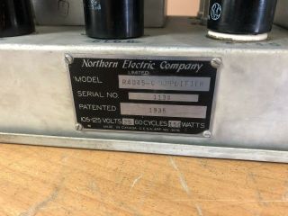 Pair Northern Western Electric R4045C 6L6 Mono Tube amplifiers Hifi NR 3