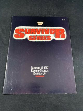 Wwf Wrestling Program Survivor Series 1987 Hulk Hogan Andre Savage Bambam Sleeve