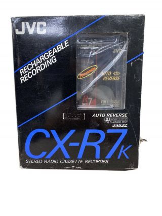 Rare Vintage Jvc Cx - R7k R7 Am Fm Stereo Cassette Recorder " Walkman ".