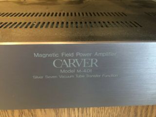 Vintage Carver M - 4.  0t Magnetic Field Power Amplifier