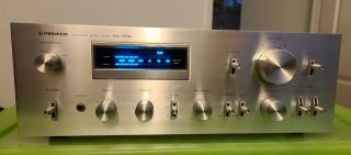 Vintage Silver Pioneer Sa - 708 Fluoroscan Stereo Amplifier -