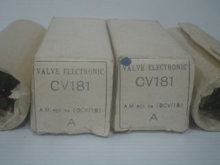 Mullard Cv181 Ecc32 6sn7 Cv1988 Vt - 231 Vacuum Tubes Nos Nis