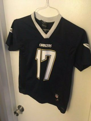Nfl Team Apparel Los Angeles Chargers Philip Rivers 17 Jersey (youth Small - 8)