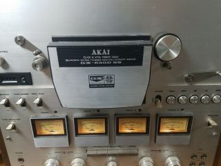Akai GX - 630D - SS Glass & X ' Tal Ferrite Reel to Reel Tape Deck Recorder Powers On 2