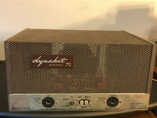 Dynaco Stereo 70 Tube Amplifier W/ Cage - W/ Slight Hum,  No Tubes