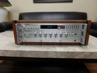 Crown Straight Line Two / Power Line Two / Fm Two / Crown Walnut Cabinet / Set