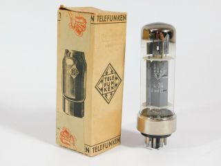 Telefunken 6ca7 / El34 Vintage Metal Base Vacuum Tube Nos (tv - 7d)