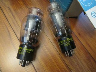 Matched Pair NOS NIB Western Electric 422A Audio Rectifier Tubes 2