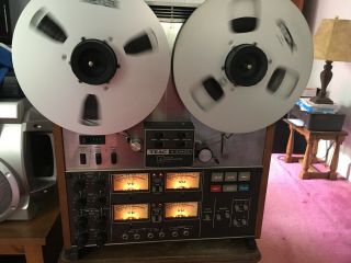 Please Read Teac A - 3340s 4 Track Quad 10.  5 Inch Reel To Reel Tape Deck Recorder