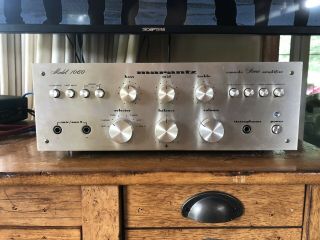 Vintage Silver Face Marantz 1060 Stereo Integrated Amplifier Awesome
