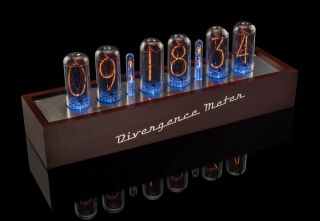 In - 18 Nixie Tubes Clock In Wooden Case Divergence Meter [without Tubes] Gra&afch