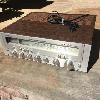 Vtg Marantz Mr 235 Am/fm Stereo Phono Amp Receiver Led Lights Cleaned Wood Case