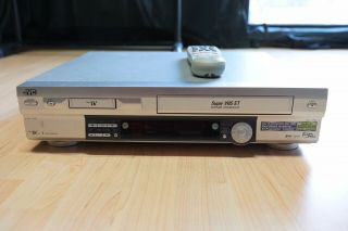 Jvc Hr - Dvs3u Minidv Vhs Vcr With Remote - - For Repair Or Parts -
