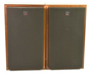 Sony Ss - 4200 Rare Made In Japan 1970s Floor Speakers Set Of 2 Wood