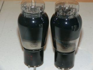 2 Tung - Sol 2a3 Tubes (usa) 1930s Black Glass - Radiocoin Branded - Nos Test
