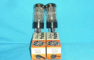 2 Mullard 5ar4/gz34 Nos Labeled For Ge With Matching Date Codes