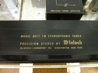 McIntosh MR - 71 FM Stereophonic Tube Tuner 2