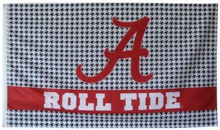 Alabama Roll Tide Houndstooth Flag Banner 3x5feet Man Cave