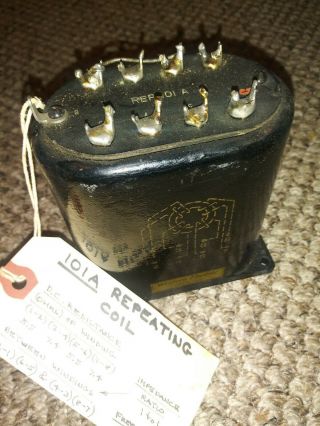 Rare Find Western Electric 101a Repeating Coil In Out Relay Union Bell Tele
