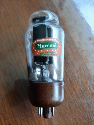 Marconi U52 5U4G Full Wave Vacuum Tube Rectifier Valve Curved Brown Base 2