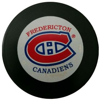 Fredericton Canadiens Vintage American Hockey League Ahl Official Hockey Puck