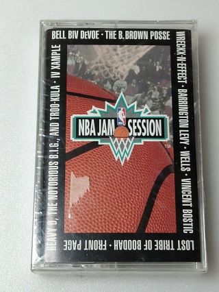 Nba Jam Session Cassette Tape 1994 Still Hole Punch In Barcode Rare