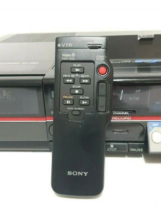 SONY EV - A80 Video 8 Cassette Recorder Deck VCR Video w/ Remote RMT - 509 Powers on 3