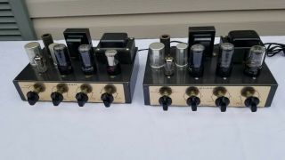 Pair Grommes Little Jewel Lj6 6v6 Tube Amplifiers