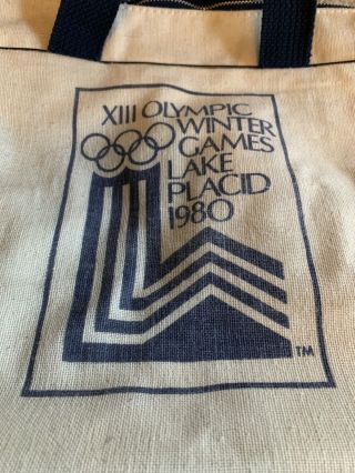 Vintage 1980 Olympic Winter Games Lake Placid Duffel Bag XIII 2