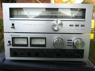 Vintage Kenwood Am - Fm Stereo Tuner Model Kt - 313 & Ka - 405 Amplifier