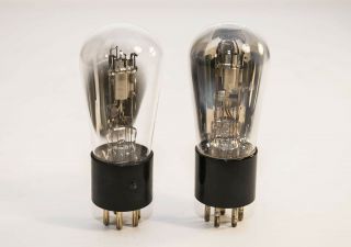 Western Electric 244 - A With Moulded Bases And Globe Glass
