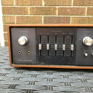 Harman Kardon Citation 17 Seventeen Vintage Audiophile Preamplifier w/ Wood Case 2