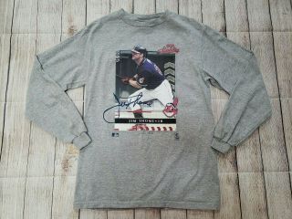 Vintage Jim Thome Cleveland Indians Playoff Long Sleeve T Shirt Women 