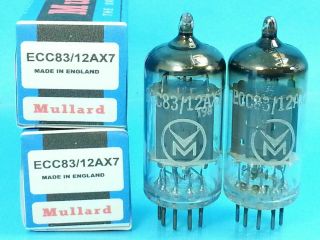 Mullard 12ax7 Ecc83 Vacuum Tube 1958 Matched Pair Warm Sweet English Beer Pub 8i