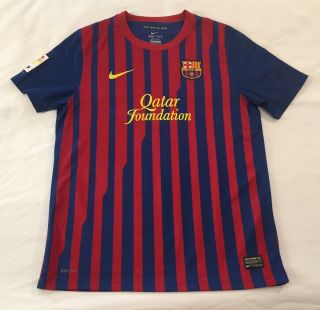 Boys Nike Dri - Fit Fc Barcelona Soccer Jersey Size Youth Large - Xl Kids Spain