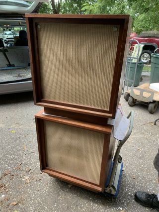 Pair Vintage Mid - Century B - 302 Urban Bozak Speakers Custom Grills