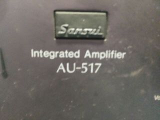 Sansui AU - 517 & TU - 717 Stereo Integrated Amplifier & Tuner 2