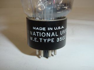Vintage NOS 1950 ' s Western Electric National Union 350B [] Getter Amplifier Tube 2