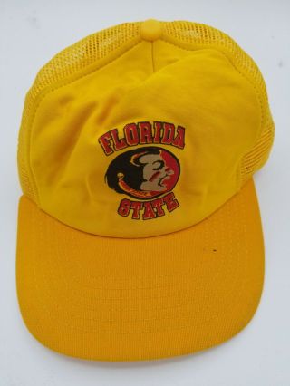 Vintage Florida State Seminoles Mesh Trucker Hat Cap Throwback 90 
