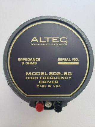 Vintage Altec Lansing 802 - 8G Compression Driver with extra Diaphragm. 2