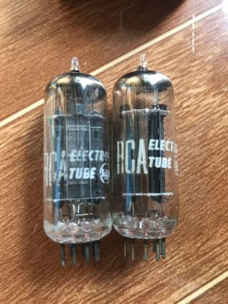 RCA 12BH7A NOS,  Small D Foil getter Matched Pair 2